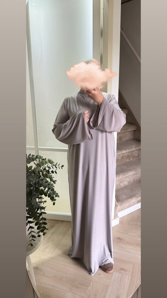 Jersey abaya - grijs