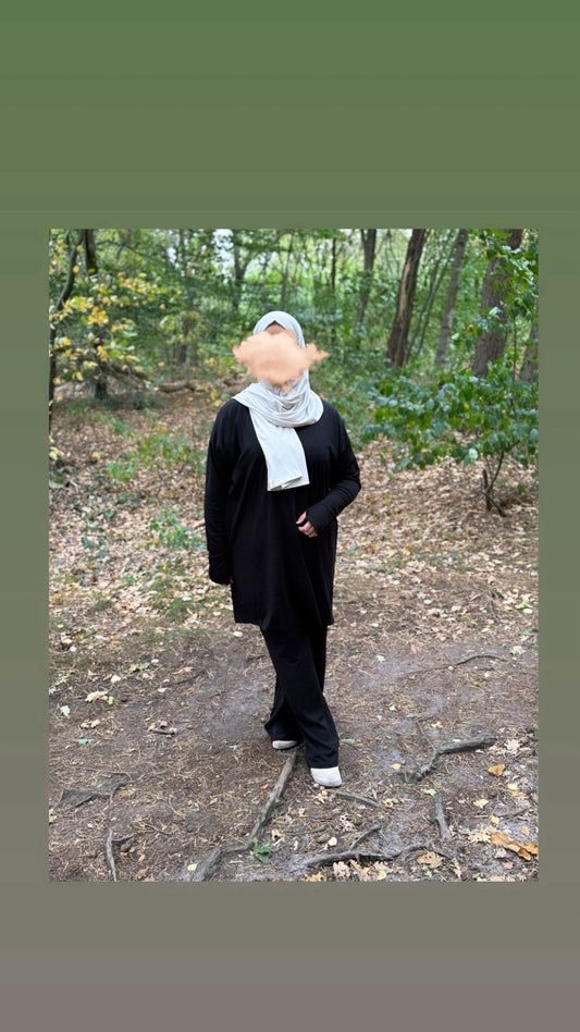 Comfy twinset - zwart