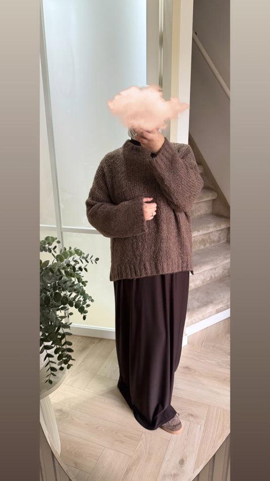 Cosy sweater - bruin