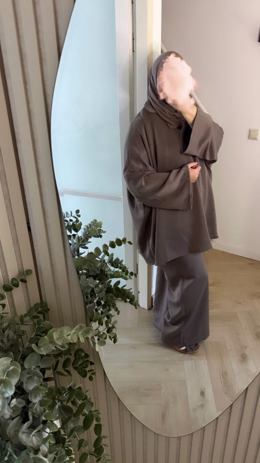 Oversized twinset - taupe